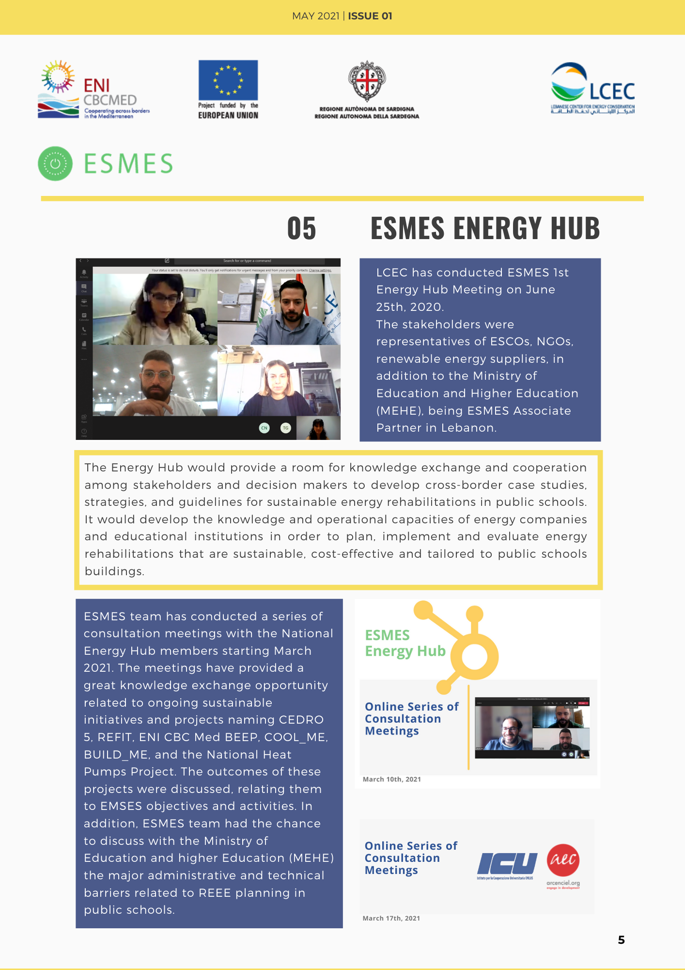 ESMES Newsletter #1 _ P5