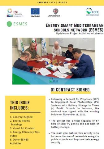 ESMES-Updates on Project Activities in Lebanon